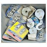 Lot of Pulleys & Cable Clamps