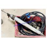 Tote of Impact Sockets, Industrial Caulk Gun, Air