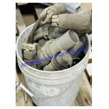 Bucket of Large Electrical Plugs