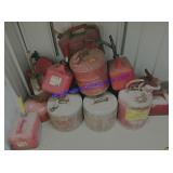 Lot of Gas Cans