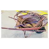 Metal Wheel Barrow w/ Garden Hose