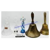 3 Glass & 2 Brass Bells