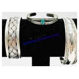 3 Sterling Silver Bracelets (2 Normal, 1 Baby