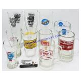 10 Mixed Brand Beer Glasses