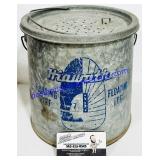 Antique Hiawatha Galvanized Minnow Bucket
