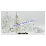 4 Lead Crystal/Glass Figures