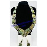 Matching Metal Earrings & Necklace