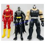 3 DC Comics Action Figures. Batman,Flash, And