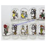 9 Collectable Coca-Cola Holly Hobbie Glasses