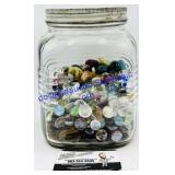 Glass Jar w/ Bowl Filler Beads