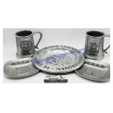5 Winchester Branded Collectable Pewter Dishes