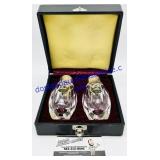 Imported Hand Cut Crystal S&P Shakers