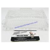 Crystal Glass Covered Butter Dish