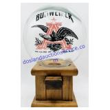 Budweiser Wood & Glass Gumball Dispenser