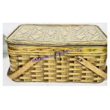 Metal Picnic Basket Tin