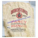 Large Birdsong Peanuts Burlap Sack