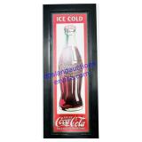 Framed Resin Coca-Cola Wall Art 15.5x39.5ï¿½