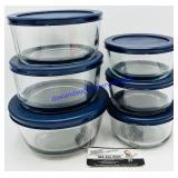 6 Anchor Hocking Glass Food Storage Containers