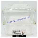 2 Glass Loaf Baking Dishes