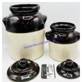 2 Ceramic Storage Jars