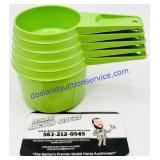 5 Pc Green Tupperware Measuring Cup Set