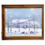 Michel Delacroix ï¿½Christmas Huntï¿½ Framed Print