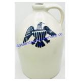 Stoneware Blue Eagle Jug