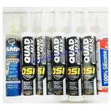 5 New Tubes of OSI Quad Max Sealant & 2 Used
