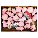 Lot of Foam Advert Pigs
