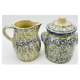Studio Pottery Creamer Pitcher & Sugar Jar