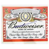 Metal Budweiser Sign 16x12.5ï¿½