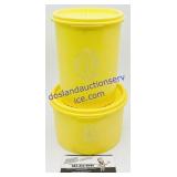 2 Vintage Yellow Tupperware Containers