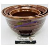 3 Pc Marcrest Oven Proof Stoneware Bowl Set (Some