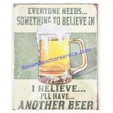 Metal Beer Sign 16x12.5ï¿½