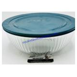 Large Lidded Pyrex Glass Snack Bowl