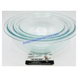 3 Pc Glass Pyrex Mixing Bowl Set