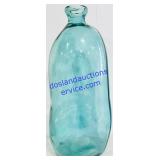 Large Blue Blown Glass Asymmetric Change Bottle