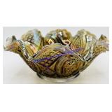 Imperial Glass Iridescent Smoke Carnival Glass