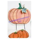 Hanging & Yard Stake Metal Pumpkin Signs