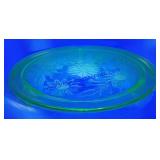 Uranium Glass Cake Platter