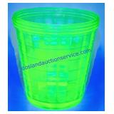 Uranium Glass Plant Pot