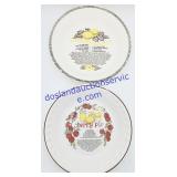 Ceramic Cherry & Lemon Meringue Pie Plates