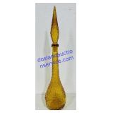 Amber Art Glass Decanter w/ Top