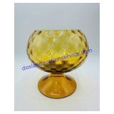 Amber Art Glass Dish