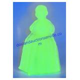 Opaque Uranium Glass Doll Figure