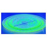 2 Uranium Glass Plates