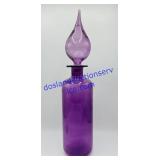 Purple Art Glass Decanter w/ Top