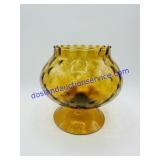 Amber Art Glass Brandy Sniffer