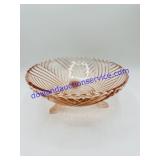 3 Footed Rose Glass Dish