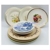 Lot of 13 decorative glass/ceramic plates